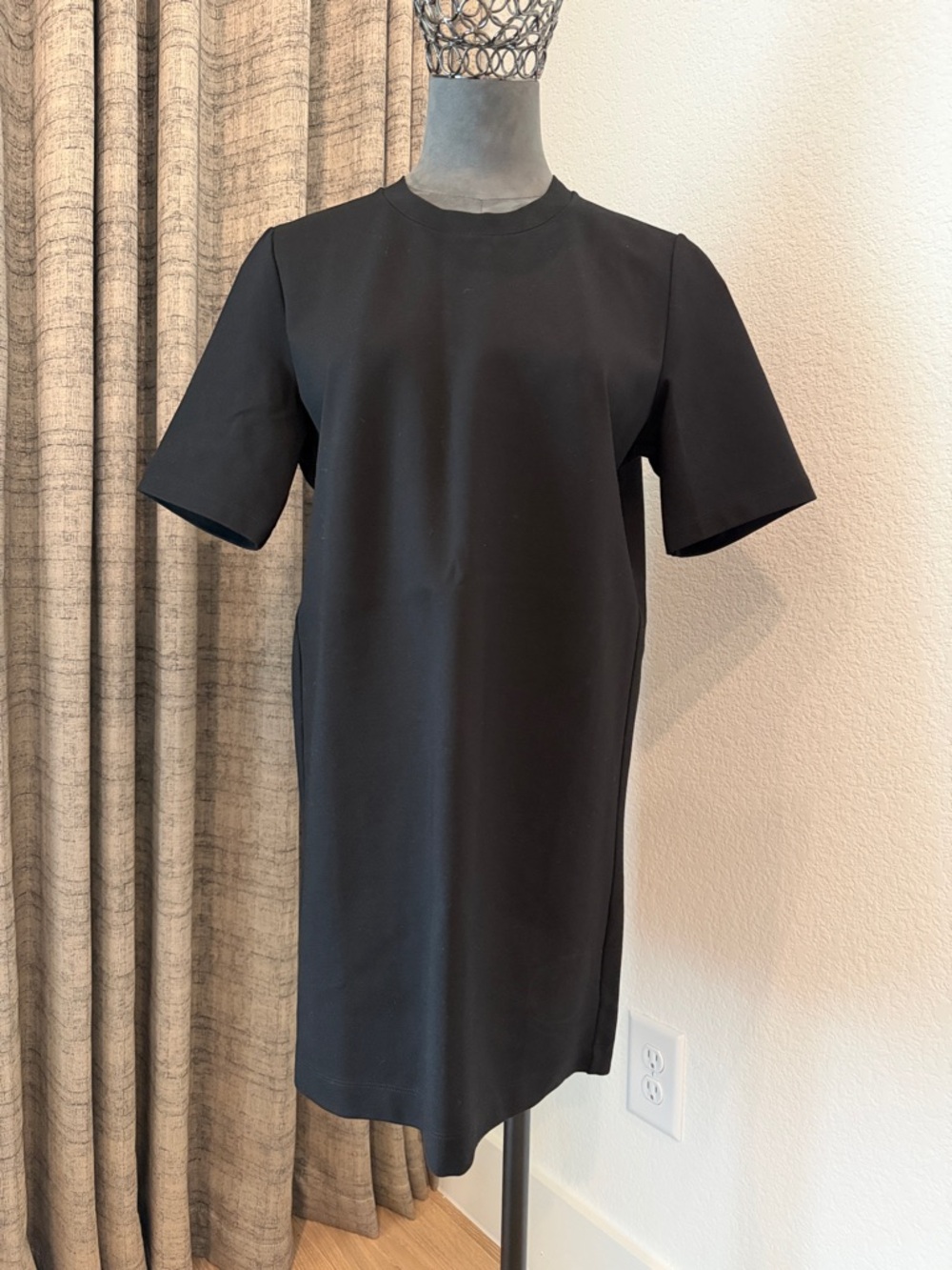 Classic Black Women’s Long T-Shirt Dress